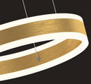 Ljojo Ring LED Chandelier Modern Hanging Lamp for Dining Room Living Room Kitchen Island