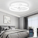 Ljojo 50cm Smart Ceiling Fan with Light Remote Control for Bedroom