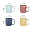 Ljojo 440ml Ceramic Coffee Mug with Handle, Solid Color Irregular Cup Home Breakfast Oat Cup
