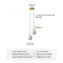 Ljojo LED Glass Ball Chandelier: Nordic Hanging Pendant Lamp for Dining, Bar, & Home Decor