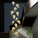 Ljojo LED Chandelier: Stylish Staircase and Ceiling Pendant Lighting for Living and Dining Rooms
