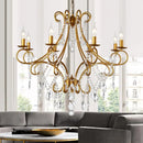 Iron Crystal Chandelier Luxury Boutique Modern Country Style for Living Room by Ljojo
