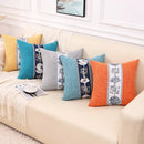 Ljojo Linen Chinese Pavilion Pattern Pillow Cover for Home Sofa Bedroom