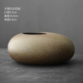 Ljojo™ Black Terracotta Abstract Vase Coarse Pottery Retro Glazed Flower Arranger