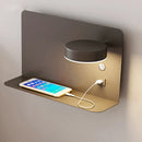 Ljojo LED Wall Lights with Switch, USB Charging, Bedroom Living Room Indoor Decor Lighting