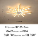 Modern Metal LED Ceiling Light for Living Dinning Room Master Bedroom by Ljojo