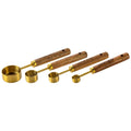 Ljojo Measuring Spoons & Cups Set Wood Handle Stainless Steel Baking Tools