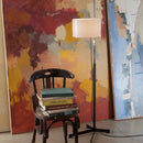 Ljojo Spanish Designer Floor Lamp Metal Body Fabric Shade Adjustable Height E27 Bulb