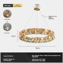 Ljojo Luxury Glass Chandelier: Modern Design for Living Room, Bedroom, Hotel, Bar Counter