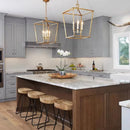 Ljojo Vintage Iron Pendant Light Modern Led Chandelier for Living Room Dining Bedroom Kitchen Island