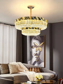 Ljojo Luxury Circular Crystal Chandelier for Bedroom and Living Room Decor