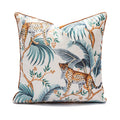 Ljojo Leopard Printed Velvet Cushion Cover 45x45cm Burnt Orange Knot Home Decor