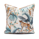 Ljojo Leopard Printed Velvet Cushion Cover 45x45cm Burnt Orange Knot Home Decor