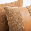 Faux Leather Textured Accent Pillow Cover in 9 Colors by Ljojo