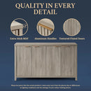 Ljojo™ Fluted Sideboard Buffet: 56" Modern Credenza with Storage, Doors & Shelves