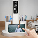 LED Clock Table Lamp USB Chargeable Dimmable Foldable Desk Lamps by Ljojo - Study Lighting