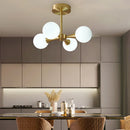 Ljojo LED Copper Glass Ball Ceiling Chandeliers for Modern Home Decor