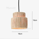 Japanese Style Straw Art Rattan Lamp for Living Room | Hand-woven Chandeliers by Ljojo