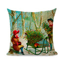Ljojo Linen Christmas Cushions 45x45 - Modern Home Decor for Living Room and Sofa