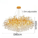 Gold Crystal Chandelier Modern Luxury for Dining Living Room - Ljojo