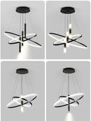 Ljojo LED Chandeliers: Modern, Round, Ceiling Hanging Lamp for Home Lighting