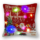 Christmas Santa LED Light Pillowcase for Home Decor, 45x45cm - Ljojo
