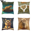 Capybara Nordic Cushion Cover by Ljojo - Home Decor Pillow Case
