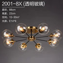 Ljojo Modern Glass Ball Led Chandelier Retro Ceiling Dining Room Bedroom Decoration Lighting