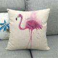 Flamingo Striped Animal Pillow Case for Living Room Sofa by Ljojo