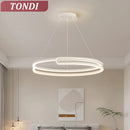 Ljojo LED Round Chandelier for Home Decor - Modern & Simple Ceiling Lamp