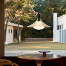 Nordic Canopy Shaped Glass LED Pendant Lights Vintage Stylish Chandelier by Ljojo