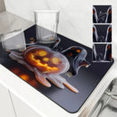 Halloween Pumpkin Head Ghost Absorbent Drying Mat by Ljojo