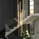 Ljojo Luxury Black LED Pendant Lights - Remote Control Dimmable Nordic Design