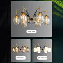 Nordic LED Chandelier Retro Glass Design Lighting Fixtures for Living Room by Ljojo