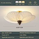 French Medieval Ceiling Lamp Cloth Lampshade Bedroom Plum Blossom Wood Retro Living Room Ljojo Lamps