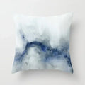 Blue Marble Geometric Cushion Cover 45x45cm for Home & Office Decor by Ljojo