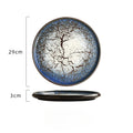 Ljojo 12-inch Ceramic Pizza & Steak Tray - Commercial BBQ Plate & Pasta Serving Tray