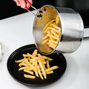 Ljojo 304 Stainless Steel Frying Mesh Basket for Cooking and Oil Draining