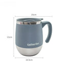 Ljojo 500ml Insulated Stainless Steel Coffee Mug with Lid, for Hot and Cold Drinks
