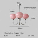 Nordic Vintage Glass LED Pendant Lights Elegant Chandelier by Ljojo