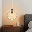 Art Deco Round Stone Chandelier Red Green Ball Marble Pendant Lamp Dimmable by Ljojo