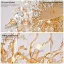 Gold Round K9 Crystal Chandelier Lamp for Luxe Home Decor by Ljojo