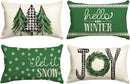 Ljojo Merry Christmas Tree Motto Green Pillowcase 30X50cm