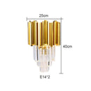Modern Gold Crystal Wall Lamp LED Light E14 Bulbs Bedroom Living Room Lighting Ljojo