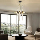 Ljojo LED Pendant Light Glass Hanging Chandelier for Living Dining Room Bedroom Decor