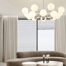 Ljojo French Medieval Style LED Pendant Light: High-End Nordic Round Glass Ball Chandelier