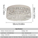 Crystal Ceiling Lamp Modern Chandelier LED Light Fixture by Ljojo for Bedroom Living Room.