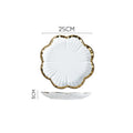 Ljojo Light Luxury Ceramic Dinner Plate for Steaks, Noodles, Fruits, and Dim Sum