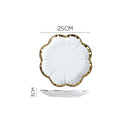 Ljojo Light Luxury Ceramic Dinner Plate for Steaks, Noodles, Fruits, and Dim Sum