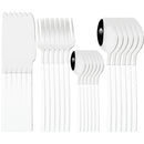 Ljojo 24-Piece Black Stainless Steel Cutlery Set Flatware Tableware Silverware Kit